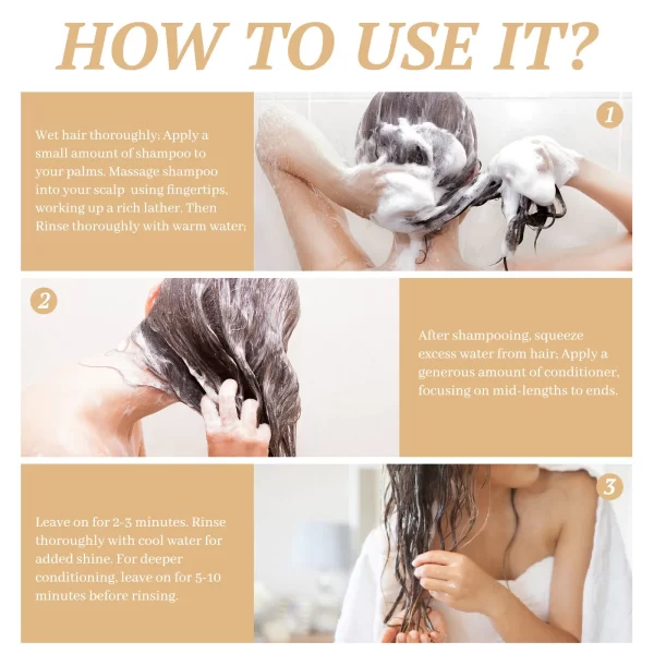 Biotin Shampoo Set Shampoo Set Promote Hair Growth Nourish  Oil Control Shampoo Moisturizing Conditioner,2*450ML - Image 6