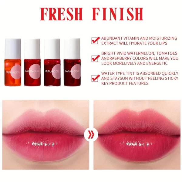 Lip Gloss, Long-Lasting Water Tint, Cup-Resistant Lip Stain, Hydrating Lip Makeup, Fruit Platter Series - Image 6