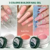 NAILPOP LED/UV Builder Nail Gel 3 Colors Nail Extension Gel Kit Nude Pink Clear Hard Gel Builder Nail Strengthener Manicure Set - Image 6