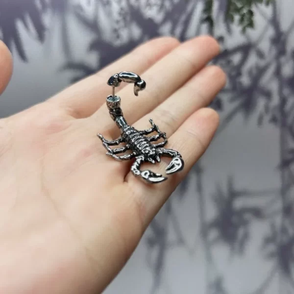 New Personalized Originality Design Scorpion Stud Earring Gothic Hip Hop Earring for Men Cartilage Pendants Punk Rock Jewelry - Image 4