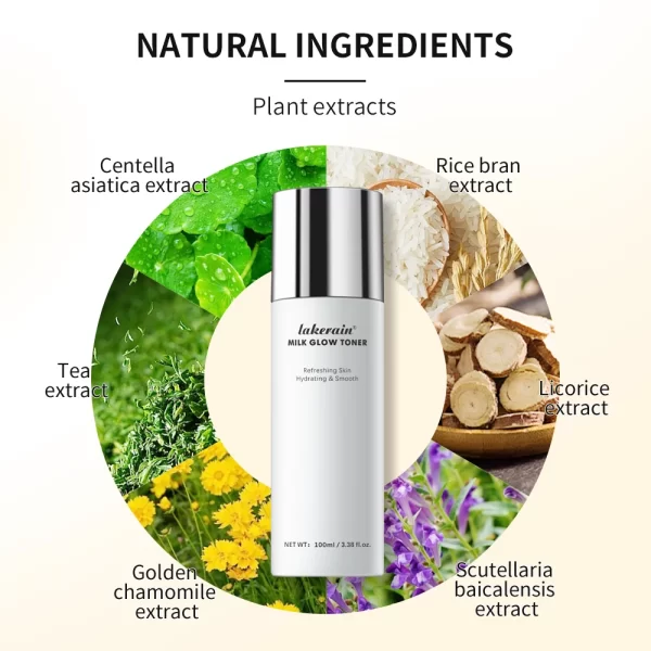 Milk Glow Toner Brightening Skin Powerfully Moisturizes Relieve Dry And Tired Skin Locks In Moisture Beauty Skin Care 100ML - Image 6