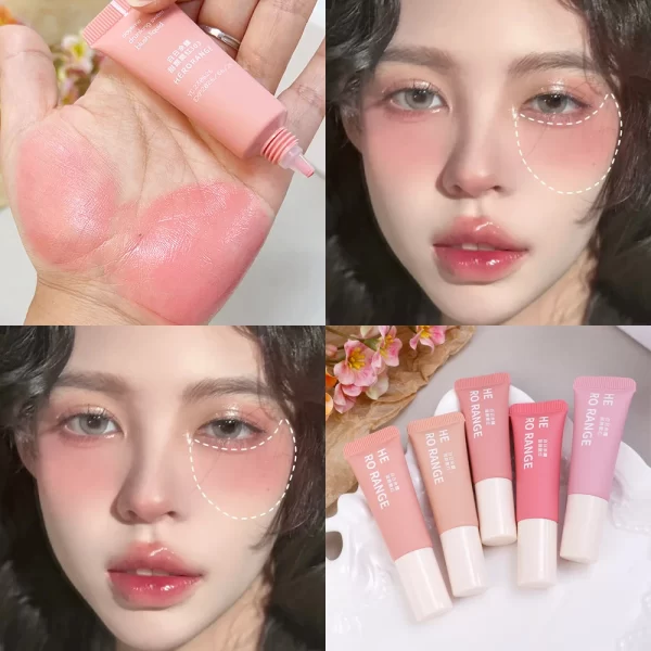 Moisturizing Liquid Blush Waterproof Lasting Color Rendering Natural Brightening Cheek Rouge Cream Velvet Facial Blush Cosmetics - Image 8