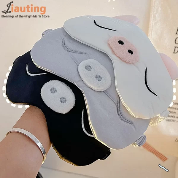 Cartoon Piggy Sleeping Mask Travel Relax Eye Cover For Sleep Shading Eye Eye Patch Beauty Health Eye Pads - Image 2