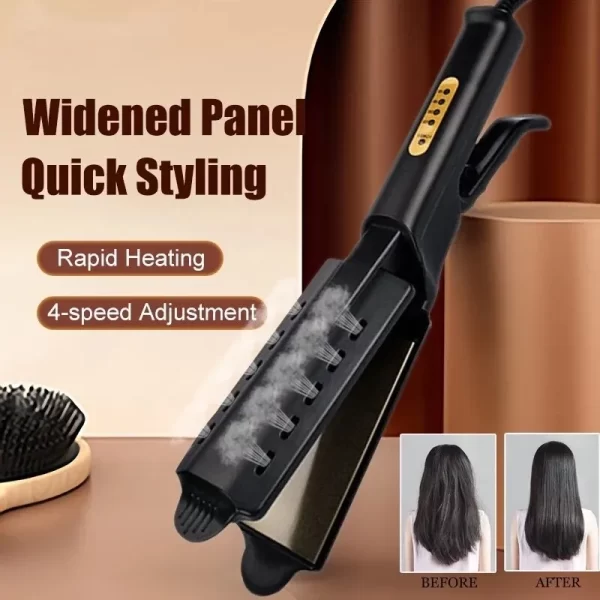 Curling And Straightening Dual Use Hair Straightening Splint Constant Temperature 4 Gears Portable Air Bangs Curling Straightene - Image 3