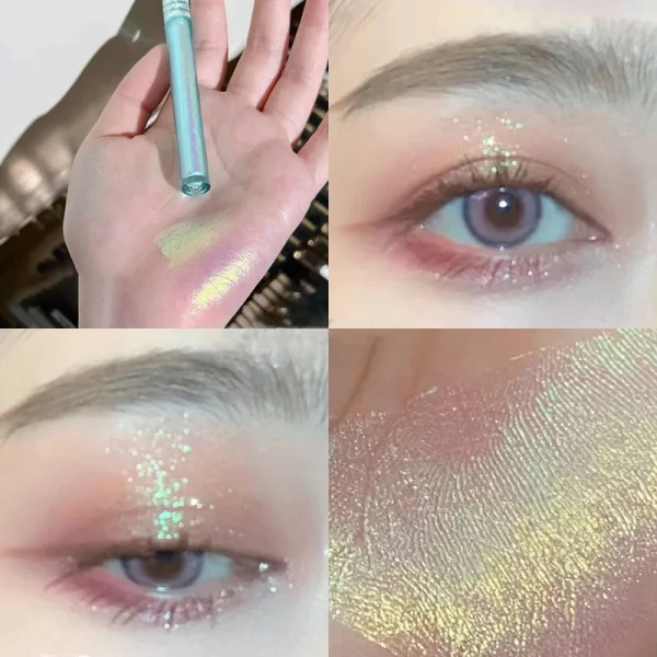 Glitter Highlighter Liquid Eye Shadow Multichrome Shimmer Eyeshadow Chameleon Eye Makeup High Gloss Pearl Shiny Eye Shadow - Image 5