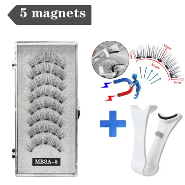 3d Magnetic False Eyelashes Reusable Waterproof Natural Long Lasting Eyelash Extension Tool False Eyelashes New 2024 - Image 15