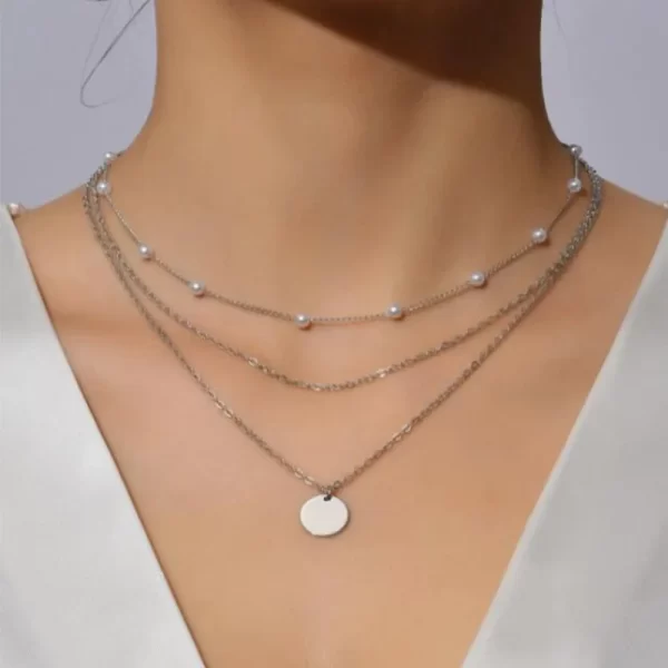 Crystal Zircon Heart Star Charm Layered Pendant Necklace Set for Women Charms Fashion Square Rhinestone Female Vintage Jewelry - Image 21