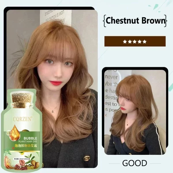 Natural Pure Herbal Hair Dye Shampoo 5 Minutes Change Hair Color Non-irritating Repair Gray White Fashion Hair Care Women Men - Image 2