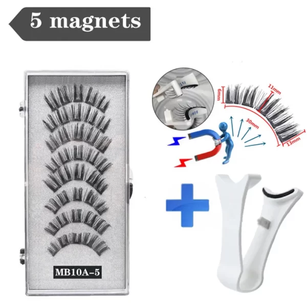 3d Magnetic False Eyelashes Reusable Waterproof Natural Long Lasting Eyelash Extension Tool False Eyelashes New 2024 - Image 9