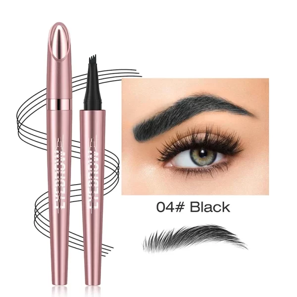 4 Fork Tip Eyebrow Pencil 3D Microblading Waterproof Dark Brown Natural Colour Fine Stroke Magic Eyebrow Pencil 2024 New Ladies - Image 10
