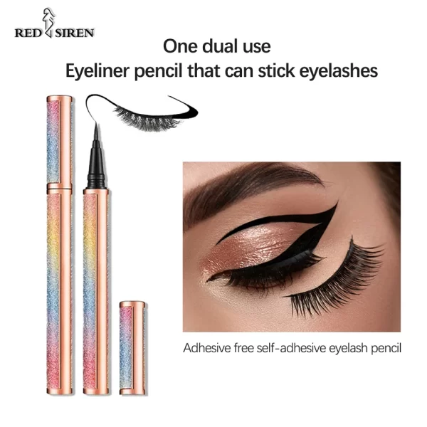 Makeup Tool Eyeliner Glue Pen self-Adhesive Liquid Waterproof Black eyeliner Pencil Cosmetics False Eyelashes - Image 2