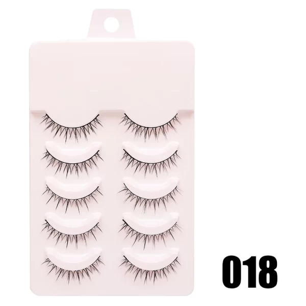 DINGSEN Fake Eyelash Anime Lashes 5 Pairs Little Devil Eyelashes Natural Daily Makeup Manga Eyelashes Clear Band Eyelashes - Image 20