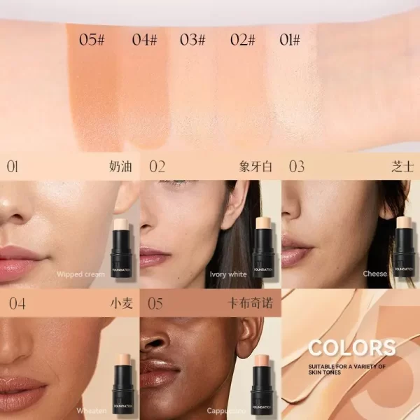 Concealer Foundation Make-up Stick Oil Control Natural Isolation Bb Cream Moisturizing Long-term Liquid Foundation Cosmetics - Image 3