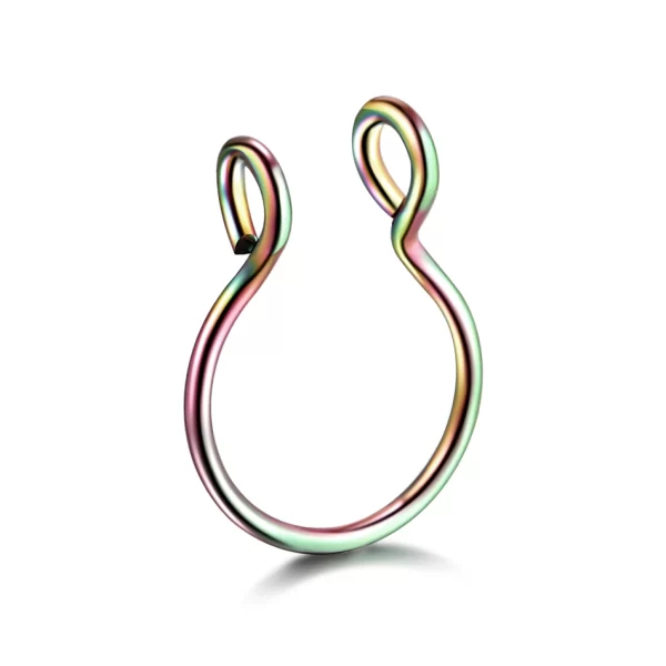 5pcs Stainless Steel Magnet Fake Nose Ring Hoop Fake Piercing Hoop Septum Rings For Women Fashion Gothic Rock Body Jewelry Gifts - Image 23