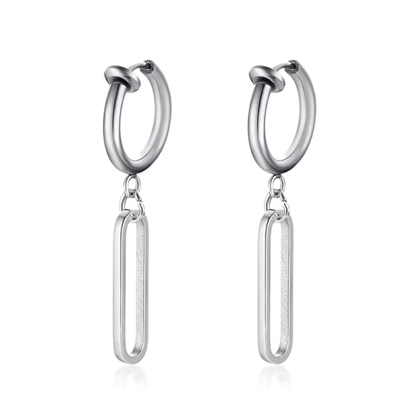 Fashion Stainless Steel Blade Earrings Vintage Razor Hollow Drop Earrings Women Men Punk Jewelry Hip Hop Street Dangle Earrings - Image 7
