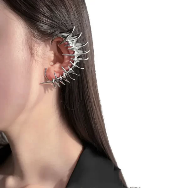 Cyberpunk Special-shaped Metal Ear Bone Clip Skeleton Unisex Without Piercing Earrings Gothic Ear Hook Jewelry Gifts Accessories - Image 3