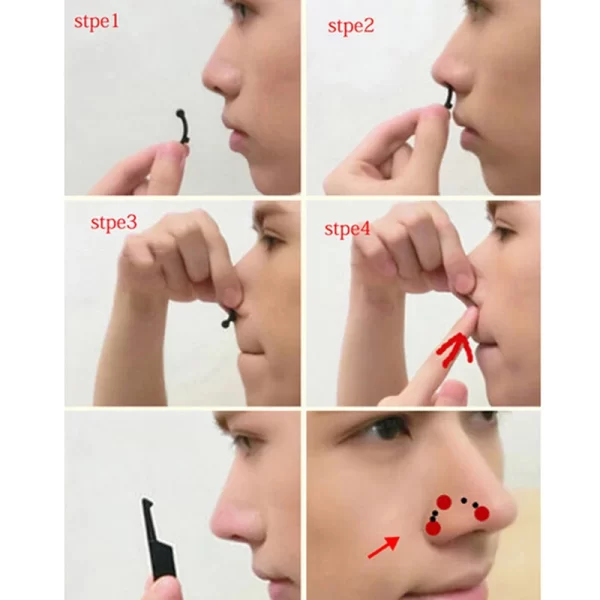 6Pcs/Set Beauty Nose Up Lifting Bridge Shaper Massage Tool No Pain Nose Shaping Clip Clipper Women Girl Massager 3 Size - Image 5