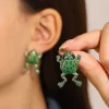 Gothic Funny Green Frog Ear Clip For Women Cute Animal Ear Cuff Clip Without Pierced Ear Bone Earrings Girls Party Jewelry Gift - Image 5