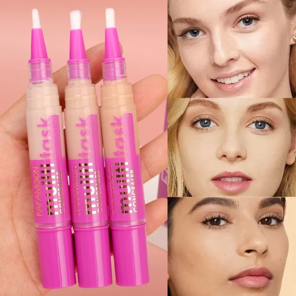 Waterproof Concealer Pen Full Coverage Cover Dark Circles Acne Pores Concealer Pen Matte Foundation Cream Facial Makeup Cosmetic - Image 3