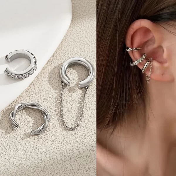 Luxury Star Butterfly Clip Earrings Female Crystal Tassel Ear Clip Earring Sparkling Zircon Ear Cuff Fashion Jewelry accessories - Image 9
