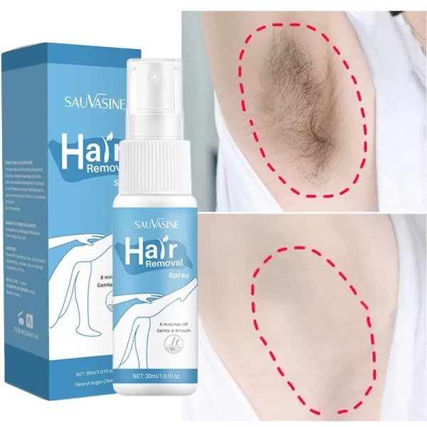 Pain Without Hair Removal Spray Woman Body Leg Privates Facial Hair Remover Men Hair Growth Inhibitors Mild Hair Removal 30ML - Image 2