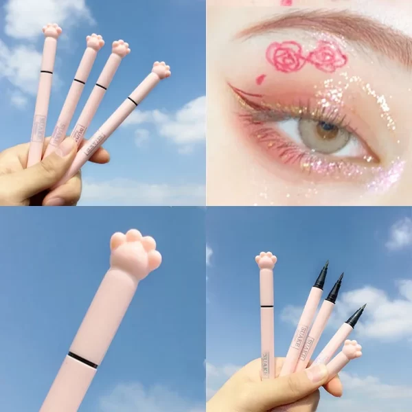 SUAKE 1Pcs Black Liquid Eyeliner Makeup Pen Waterproof Long-lasting Eyeliner Sweat-proof Not Easy to Smudge Cat's Claw Pen - Image 2