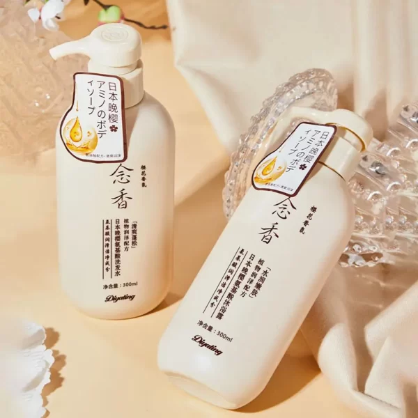 Fragrant Japanese Amino Acid Shampoo Hair Conditioner Body Wash 3pcs Set Hair Shampoo Bath Lotion Shampoo Skin Care - Image 5