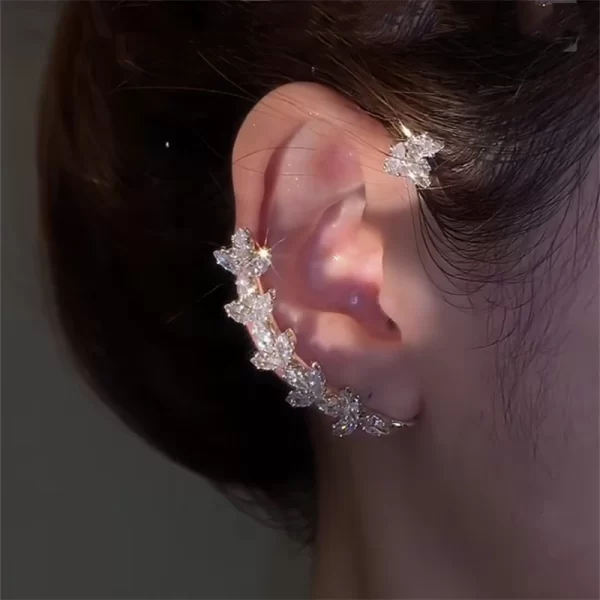 Korean Elf Butterfly Ear Cuff Without Piercing Clip Earrings for Women Elegant Sparkling Zircon Crystal Ear Clip Wedding Jewelry - Image 22
