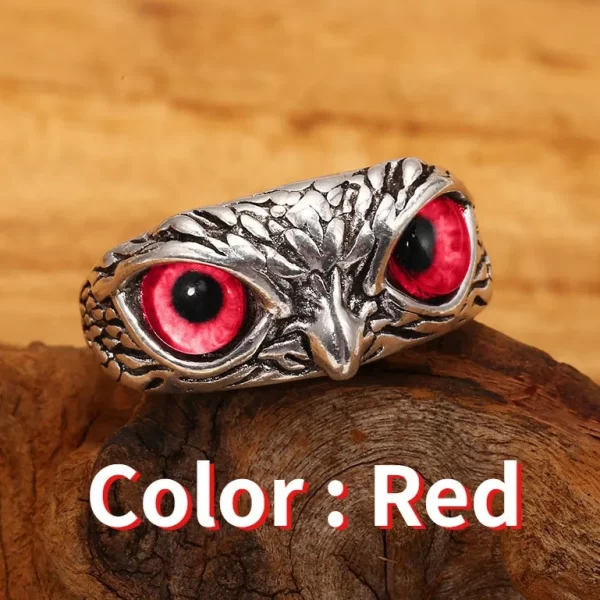 Fashion Charm Vintage Owl Ring for Men Women Cute Animals Owl Youth Gothic Rings Jewelry Accessories Gifts - Image 7