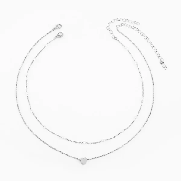 LATS Multilayer Pearl Cross Love Heart Pendant Necklaces for Women Gold Color Fashion Collarbone Neck Chain 2024 Trend Jewelry - Image 7
