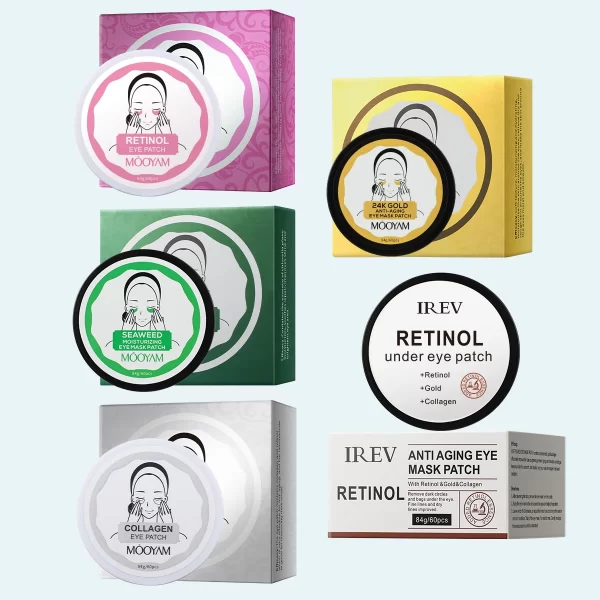 60pcs Under Eye Patches Masks for Puffy Eyes Eye Bags Collagen Hyaluronic Acid Moisturizing Eye Patches - Image 5