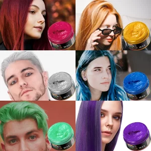 GOIPLE Unisex 120g Hair Color Wax Pomade Temporary Long Lasting Hold Hair Dye Cream Mud Disposable Molding Coloring Styling Gel