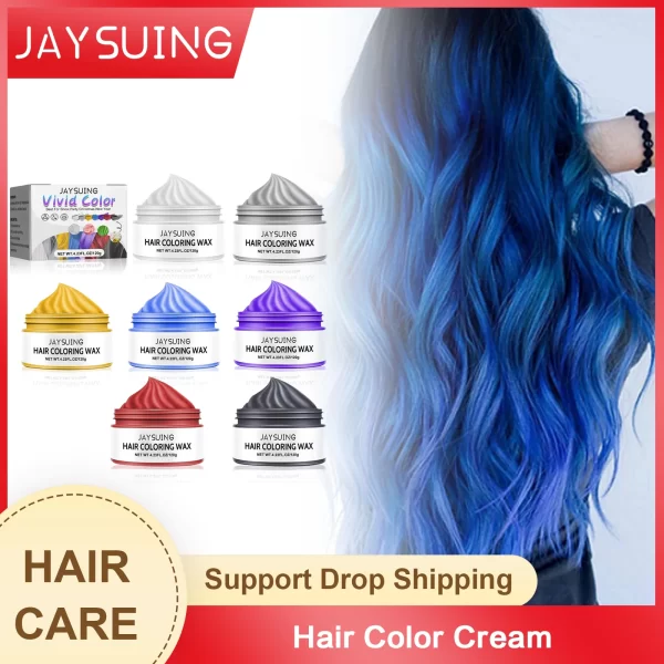 Fashion Hair Color Cream Temporary Dyeing Instant White Roots Coverage Unisex Smoky Gray Punk Style Light Silver Hair Dye Tint - Image 2