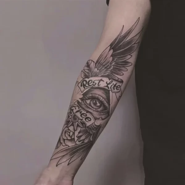 Semi Permanent Juice Ink Lasitng Temporary Tattoo Sticker Arm Sleeve Wings Text Eye Rose Waterproof Tattoos Fake Keep 7-15 Days - Image 40