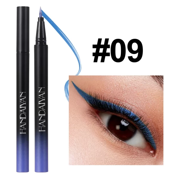 Diamond Shiny Eye Liner Eyeshadow Waterproof Quick-dry Silver Gold Metellic Pearlescent Liquid Eyeliner Silkworm Brighten Makeup - Image 11