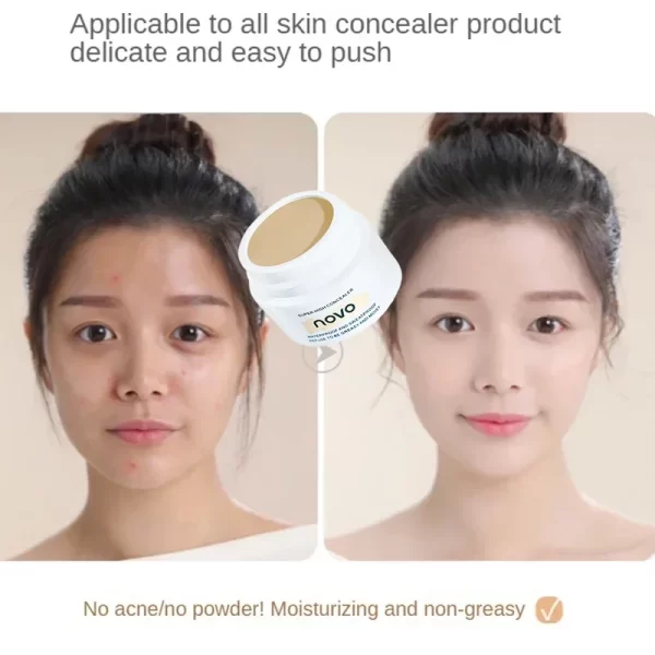 NOVO Brightening Concealer Waterproof Sweat Resistant Strongly Covers Spots Facial Acne Marks Dark Circles Woman Face Makeup - Image 3