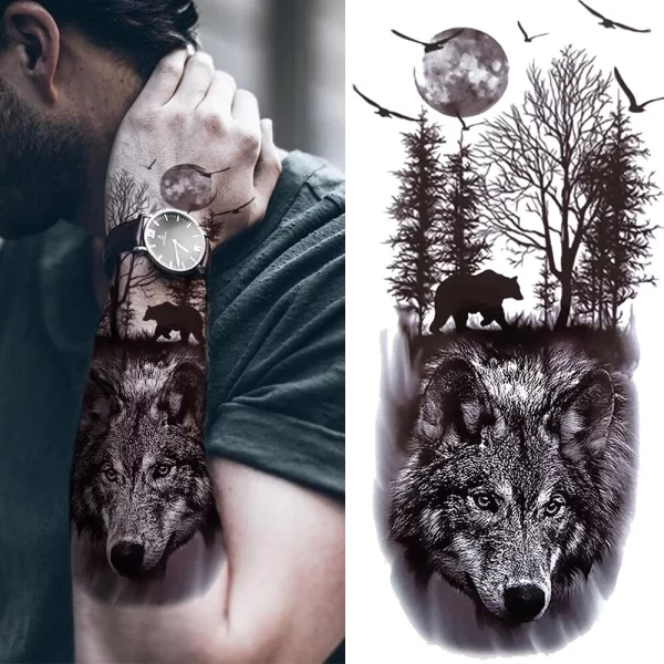 Waterproof Tattoo Stickers Body Small Arm Tattoo Stickers Animal Totem Men And Women Universal  Gift Decoration - Image 2