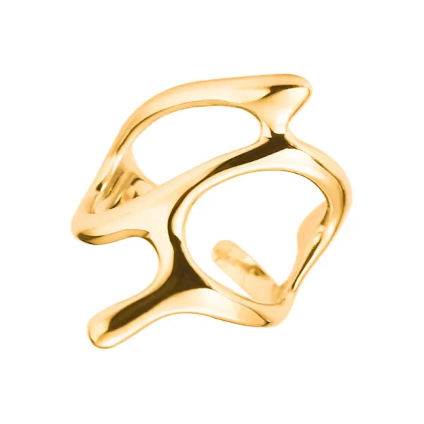 Kpop Trend Lava Irregular Rings Vintage Chunky Hollow Branches Open Ring For Women Punk Geometric Rings Wedding Y2K Jewelry - Image 6