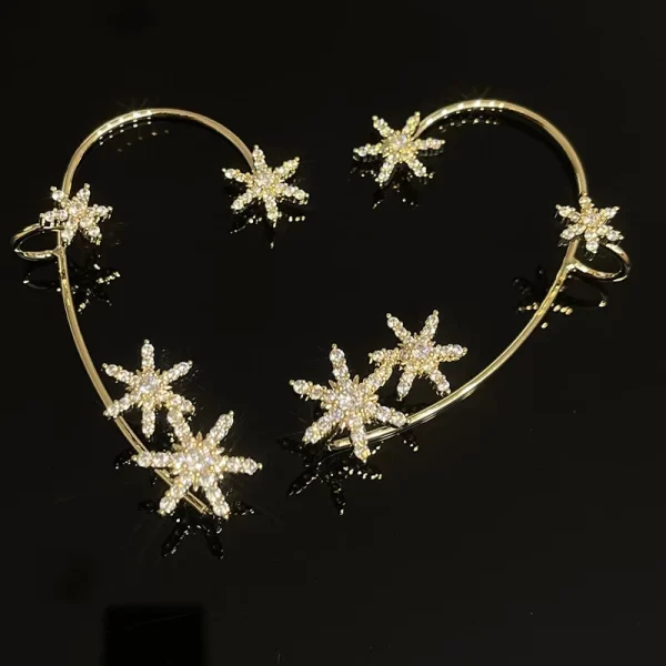 Luxury Star Butterfly Clip Earrings Female Crystal Tassel Ear Clip Earring Sparkling Zircon Ear Cuff Fashion Jewelry accessories - Image 21
