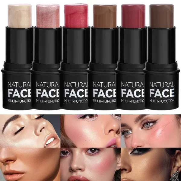Highlighting&Bronzer Stick Face Brightening Blusher Rouge Concealer Pen Long Lasting Corrector Nose Shadow Contouring Cosmetics - Image 4