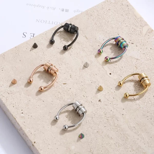 5pcs Stainless Steel Magnet Fake Nose Ring Hoop Fake Piercing Hoop Septum Rings For Women Fashion Gothic Rock Body Jewelry Gifts - Image 5