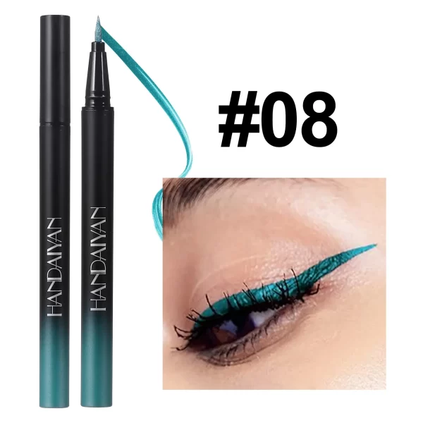 Diamond Shiny Eye Liner Eyeshadow Waterproof Quick-dry Silver Gold Metellic Pearlescent Liquid Eyeliner Silkworm Brighten Makeup - Image 12