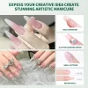 NAILPOP LED/UV Builder Nail Gel 3 Colors Nail Extension Gel Kit Nude Pink Clear Hard Gel Builder Nail Strengthener Manicure Set - Image 5
