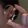 Korean Elf Butterfly Ear Cuff Without Piercing Clip Earrings for Women Elegant Sparkling Zircon Crystal Ear Clip Wedding Jewelry - Image 14