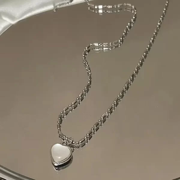 9 Pcs Simple Choker Necklaces for Women Fashion Love Heart Star Pendant Layered Necklace Jewelry Gift European and American 2024 - Image 15