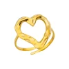 Stainless Steel Rings for Women Waterproof Open Gold Color Ring Wedding Couple Band Jewelry Gifts Free Shipping Items anillos - Image 10