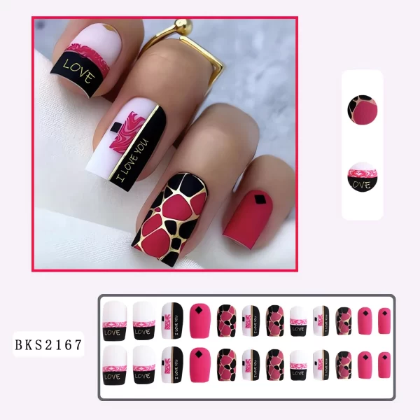 Floral Pattern Wearable Nails – Colorful Flower-Shaped Press-On Nail Tips for Fashionable Manicures - Image 17