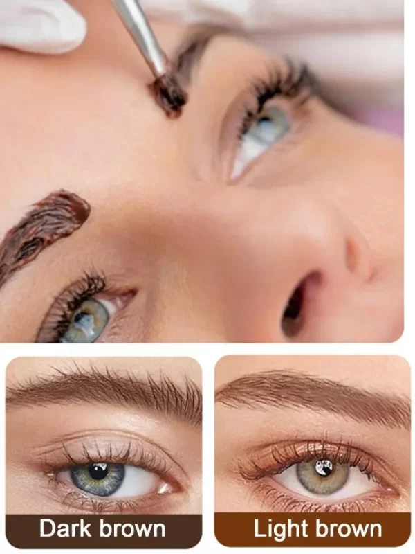 Semi Permanent Professional Henna Eyebrow Hair Dye 15 Minute Fast Easy Dye Hair Dye Eyebrow Hair Dye Cosmetics Gel Eyelash Set - Image 3