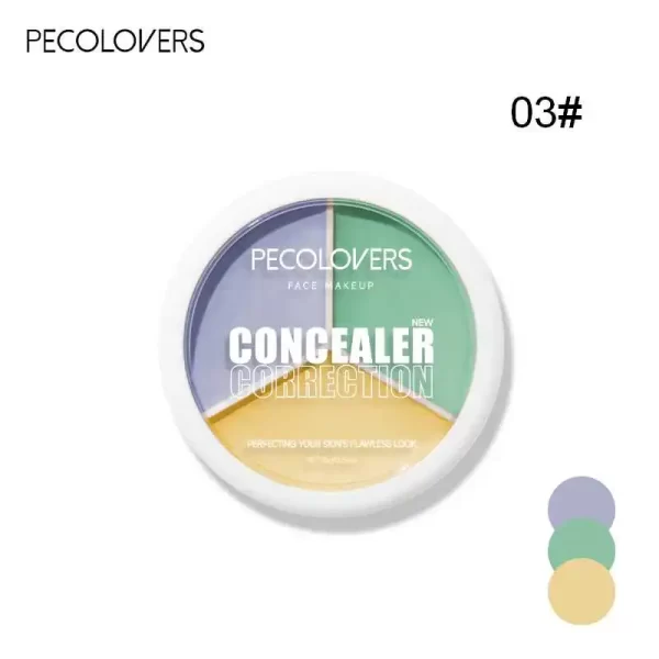 3 Colors Concealer Palette Eyeshadow Base Palette Matte Contour Concealer With Brush Covering For Dark Circles Concealer Cream - Image 9
