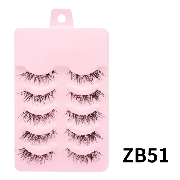 DINGSEN Fake Eyelash Anime Lashes 5 Pairs Little Devil Eyelashes Natural Daily Makeup Manga Eyelashes Clear Band Eyelashes - Image 8